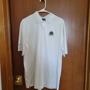 Disney's Palm Walt Disney World White Polo Greg Norman Golf Shirt Size XL